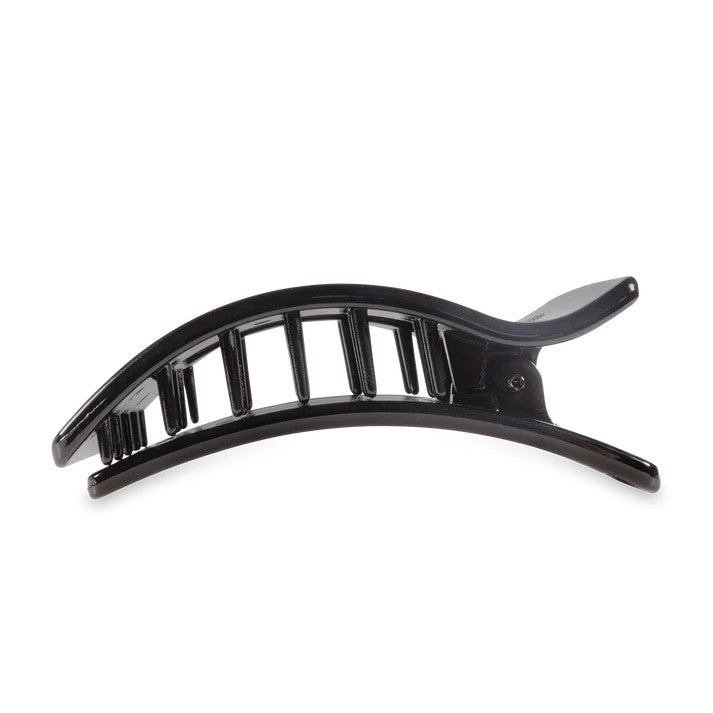 Teleties Jet Black Large Flat Rectangle Hair Clip