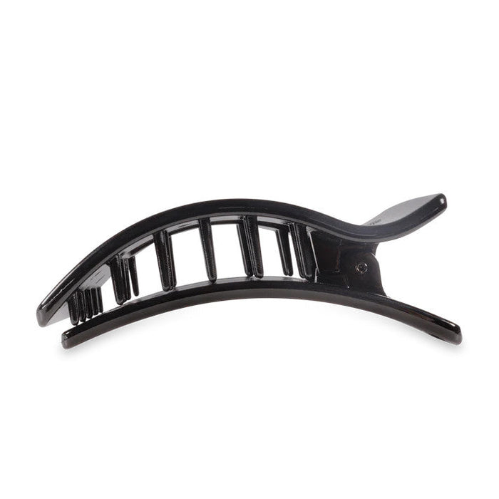 Teleties Jet Black Large Flat Rectangle Hair Clip