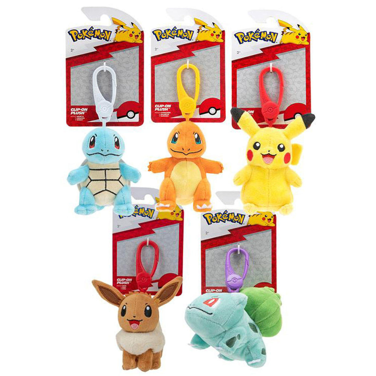 Squirtle shops and Charmander Holiday Pokemon Plush Keychains