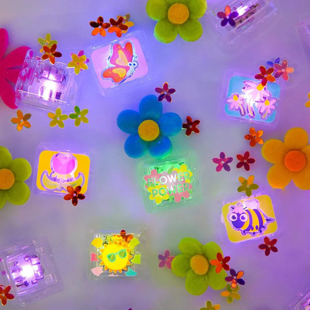 Glo Pals Flower Power 6-Pack Light-Up Sensory Bath Cubes