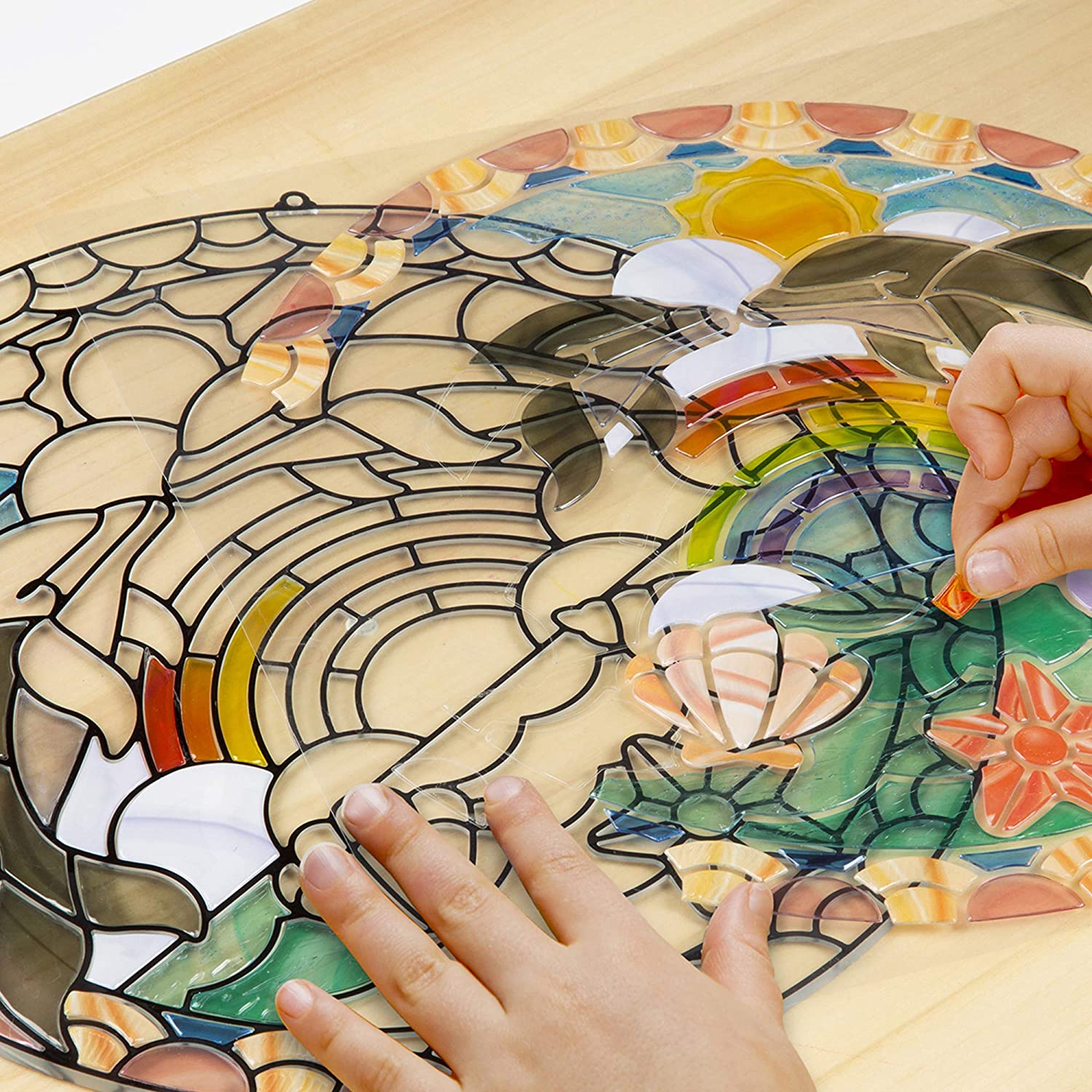 Stained Glass Dolphin