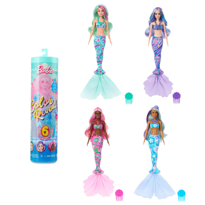 Barbie Color Reveal Mermaid Series Doll & Accessories With 6 Surprises