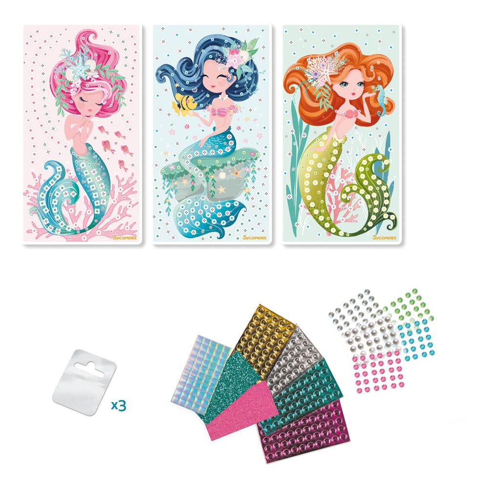 Basic Fun Sycomore Stick & Fun Mermaid Mosaic Craft Kit Multi-colour