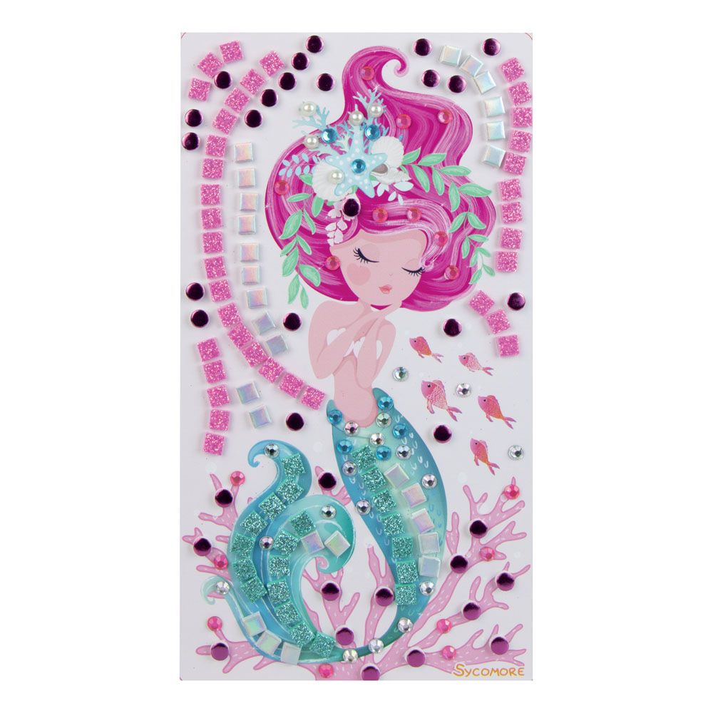 Basic Fun Sycomore Stick & Fun Mermaid Mosaic Craft Kit Multi-colour
