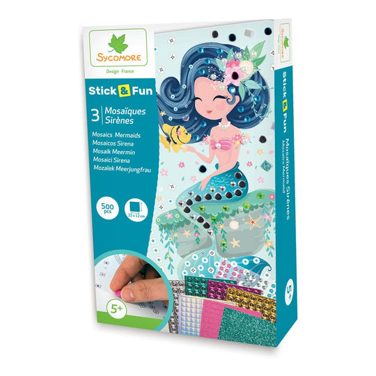 Basic Fun Sycomore Stick & Fun Mermaid Mosaic Craft Kit Multi-colour