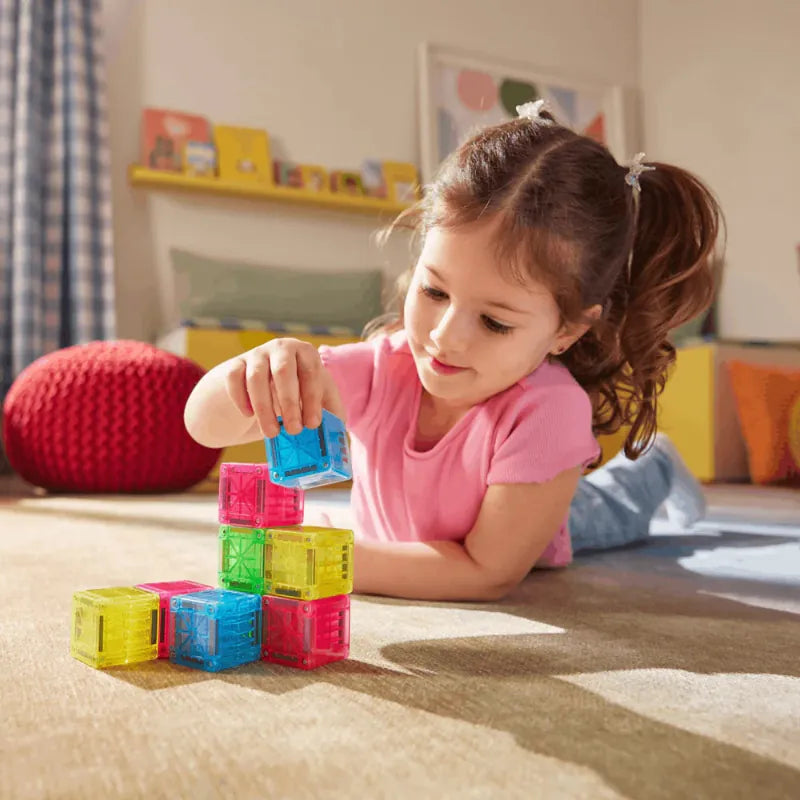 Magna-Tiles microMags Cubes Travel Set 9-Piece Building Kit