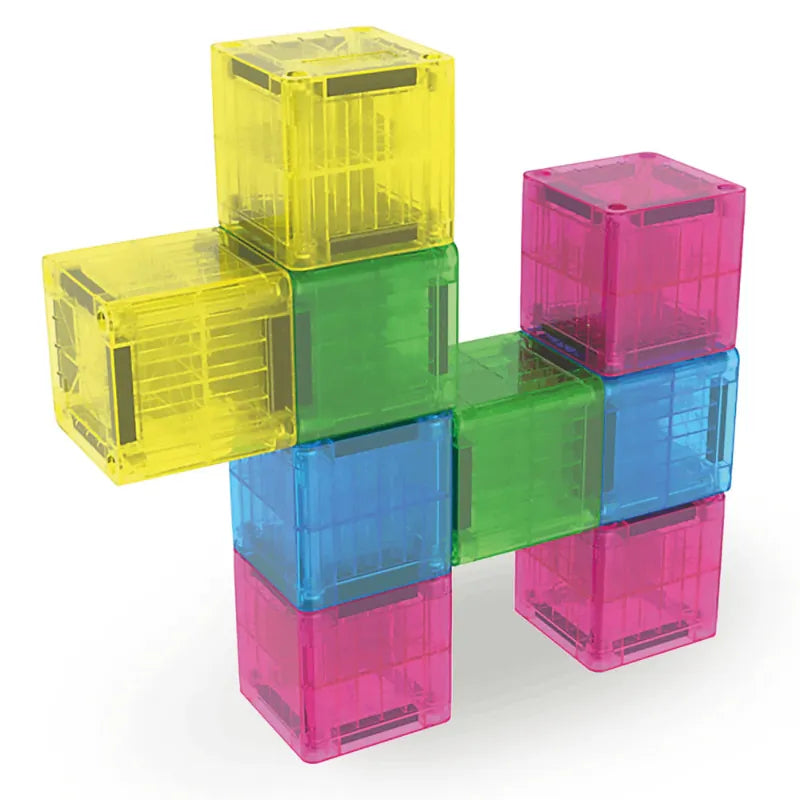 Magna-Tiles microMags Cubes Travel Set 9-Piece Building Kit