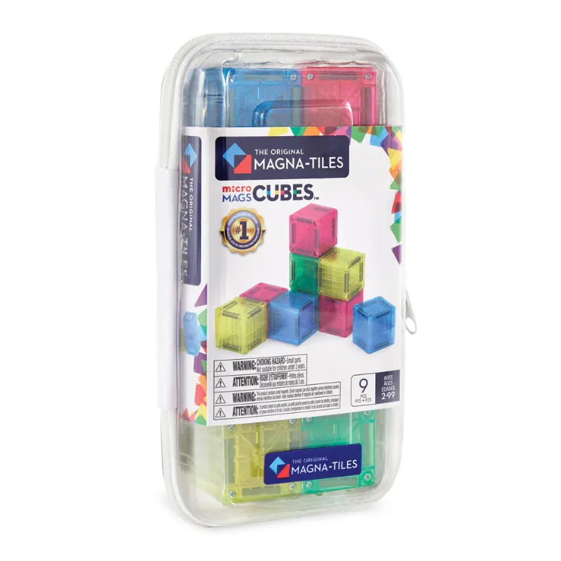 Magna-Tiles microMags Cubes Travel Set 9-Piece Building Kit