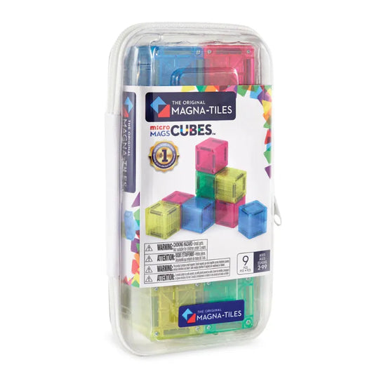 Magna-Tiles microMags Cubes Travel Set 9-Piece Building Kit