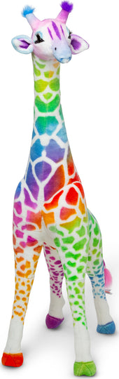Melissa & Doug Rainbow Lifelike Plush Giraffe 4ft