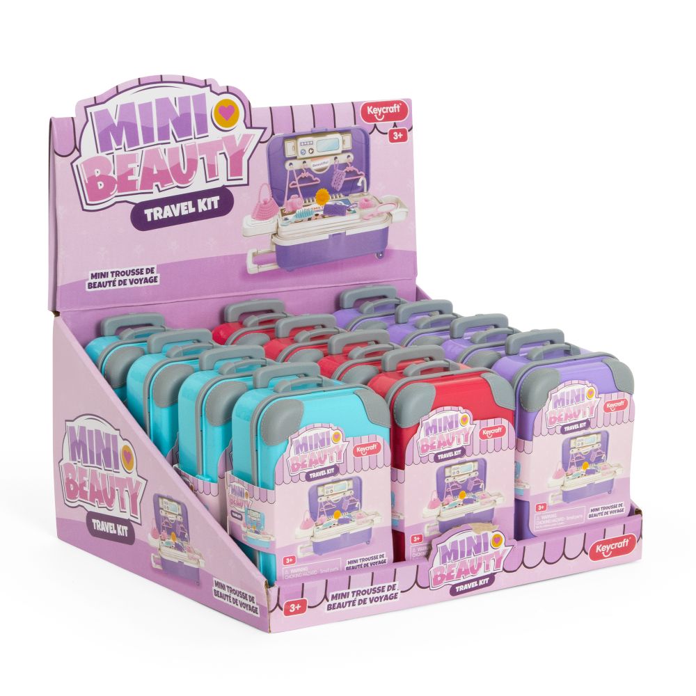 Keycraft Mini Beauty Travel Kit Toy with Suitcase Carry Case