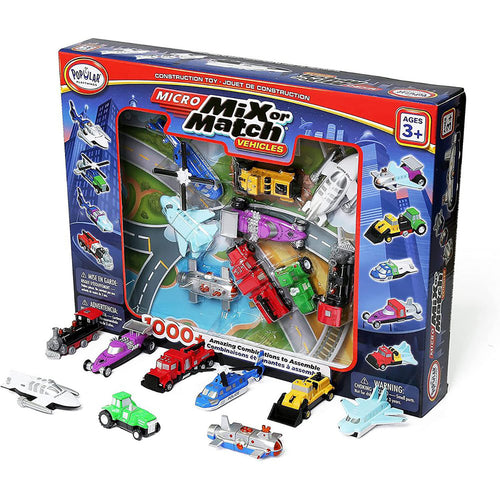 Mix and Match Vehicle Deluxe Magnetic Building Set