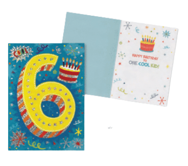 AGE-SPECIFIC: FOIL: 6 YEAR OLD CARD