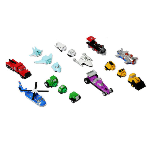 Mix and Match Vehicle Deluxe Magnetic Building Set