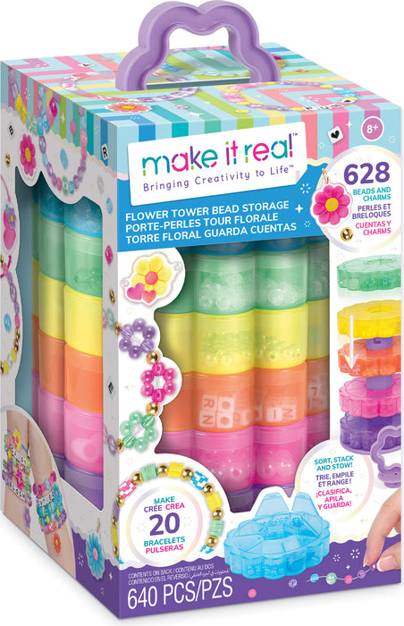 Make It Real Flower Tower Bead Storage Activity Kit