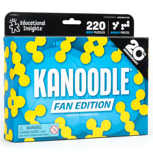 Educational Insights Kanoodle Fan Edition 20th Anniversary Puzzle Game Cyan