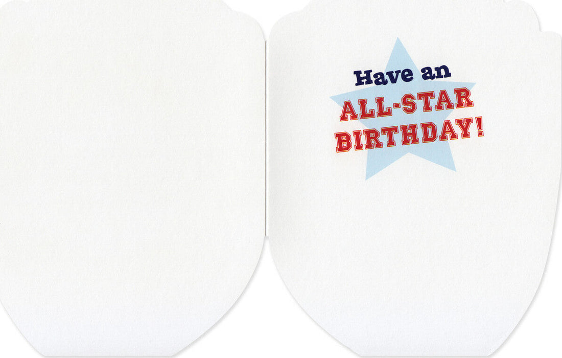 MindWare Birthday Baseball Glove Die-Cut Greeting Card for Kids