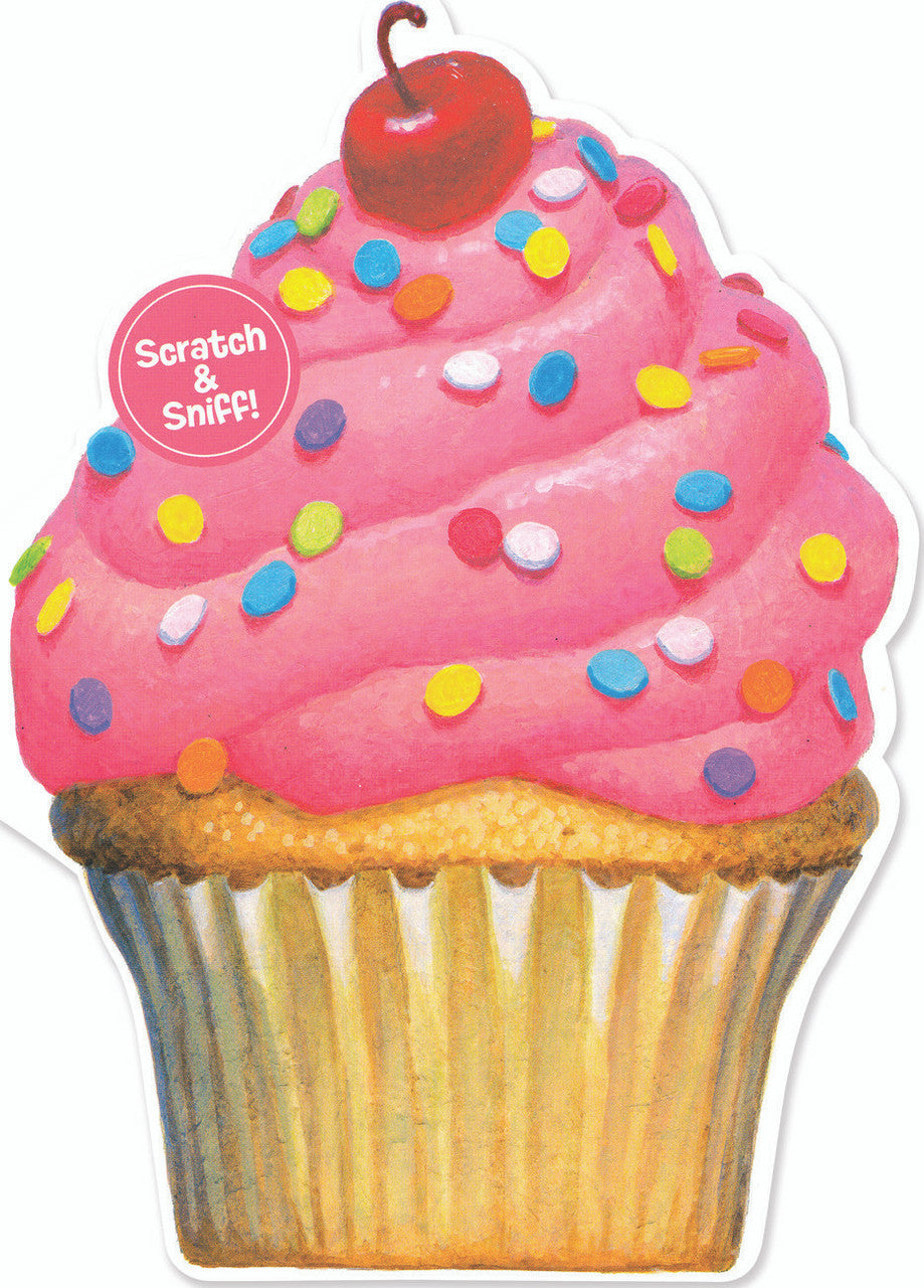 Peaceable Kingdom Scratch & Sniff Cherry Cupcake Greeting Card