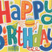 Peaceable Kingdom Happy Birthday Letters Die-Cut Greeting Card