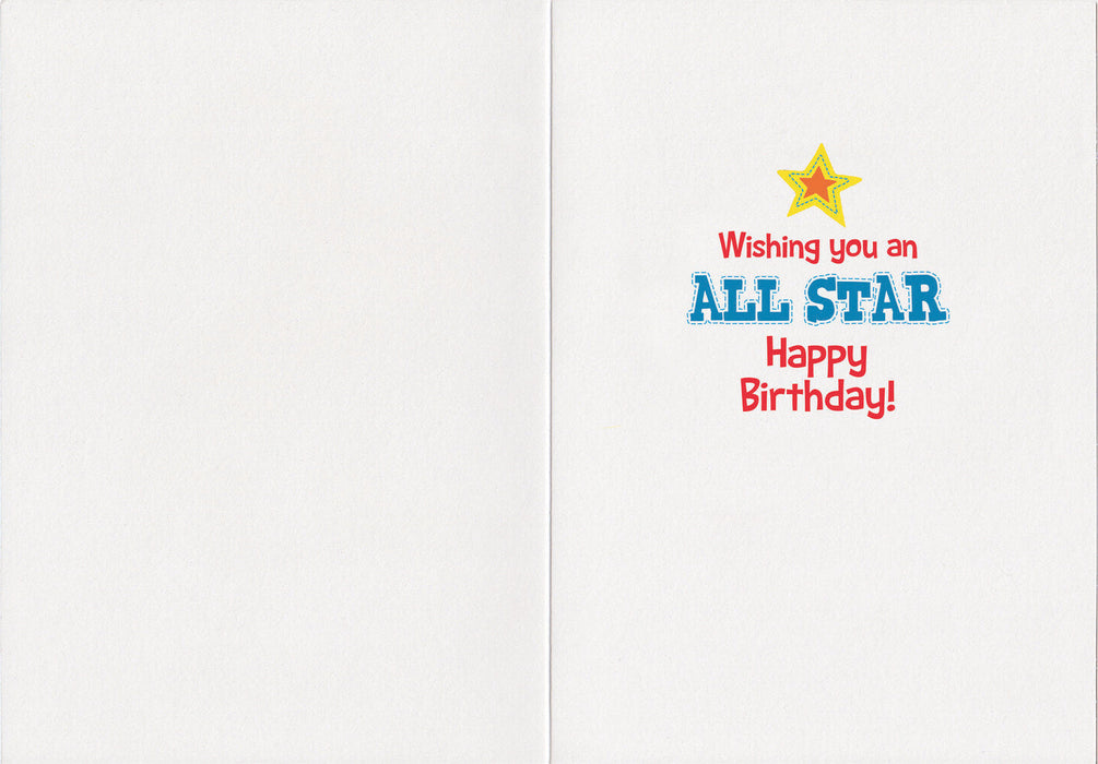 Peaceable Kingdom Sports Pattern Foil Card Greeting Card
