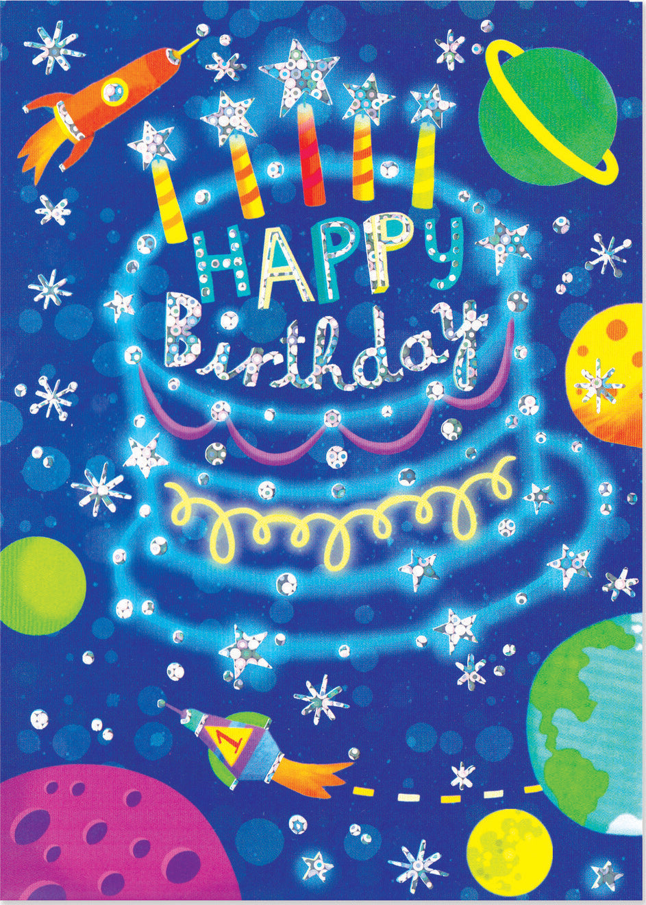 Peaceable Kingdom Constellation Cake Foil Greeting Card Decorative Stationery