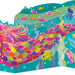 Peaceable Kingdom Mermaid Tri-Fold Greeting Card for Kids