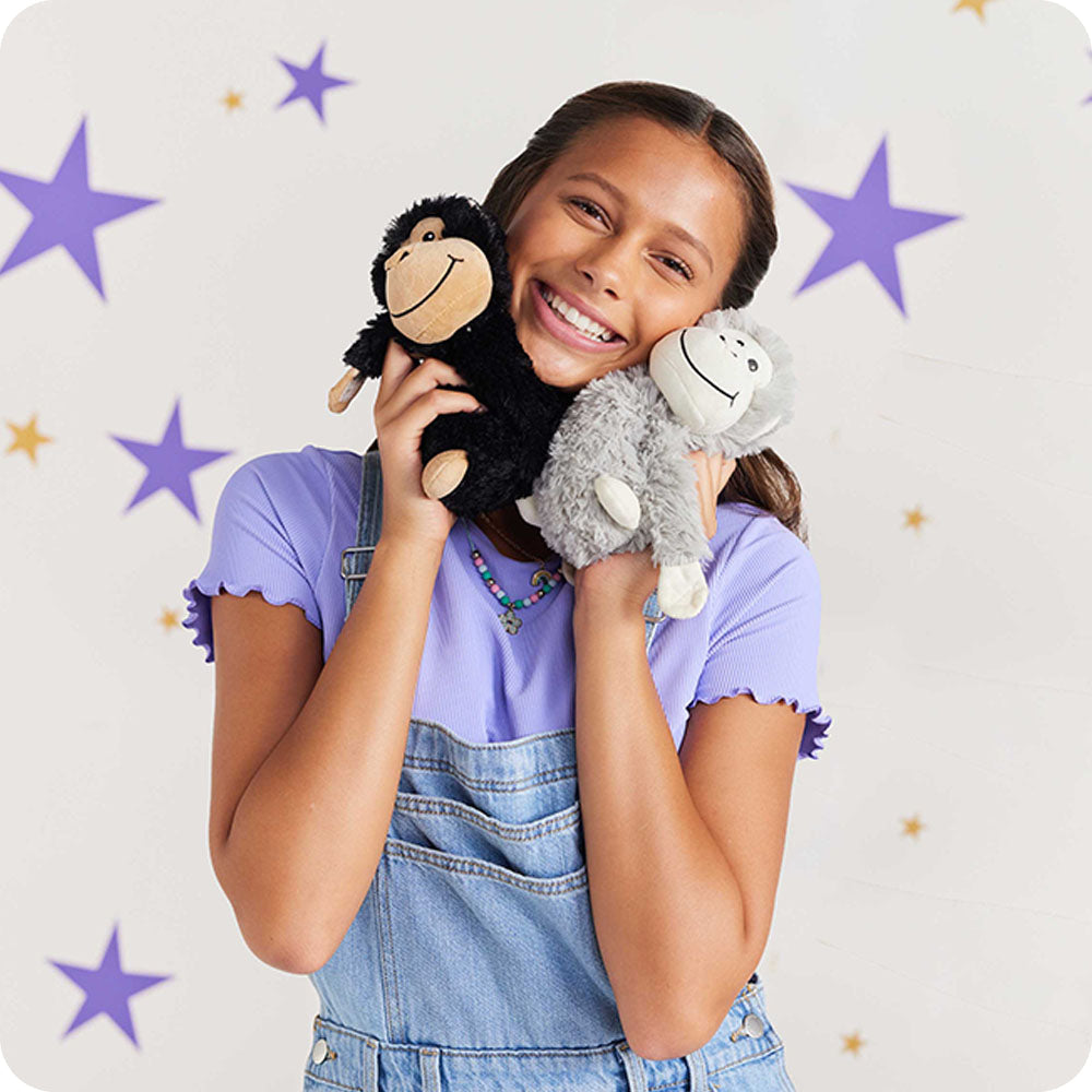 Warmies Monkey Hugs Microwavable Weighted Stuffed Animal Lavender Scented