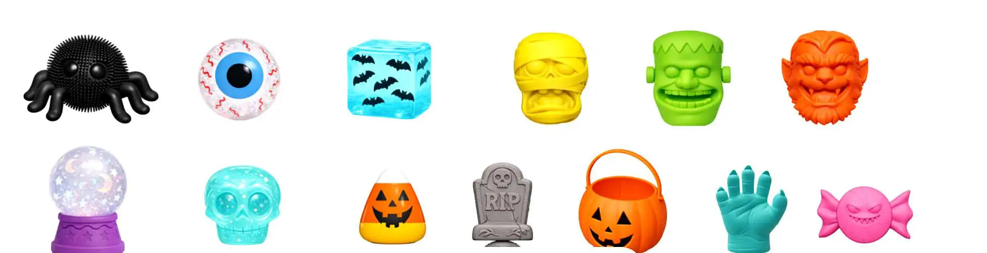 Schylling NeeDoh Trick or Treat Stress Ball Countdown Set 13-Pack