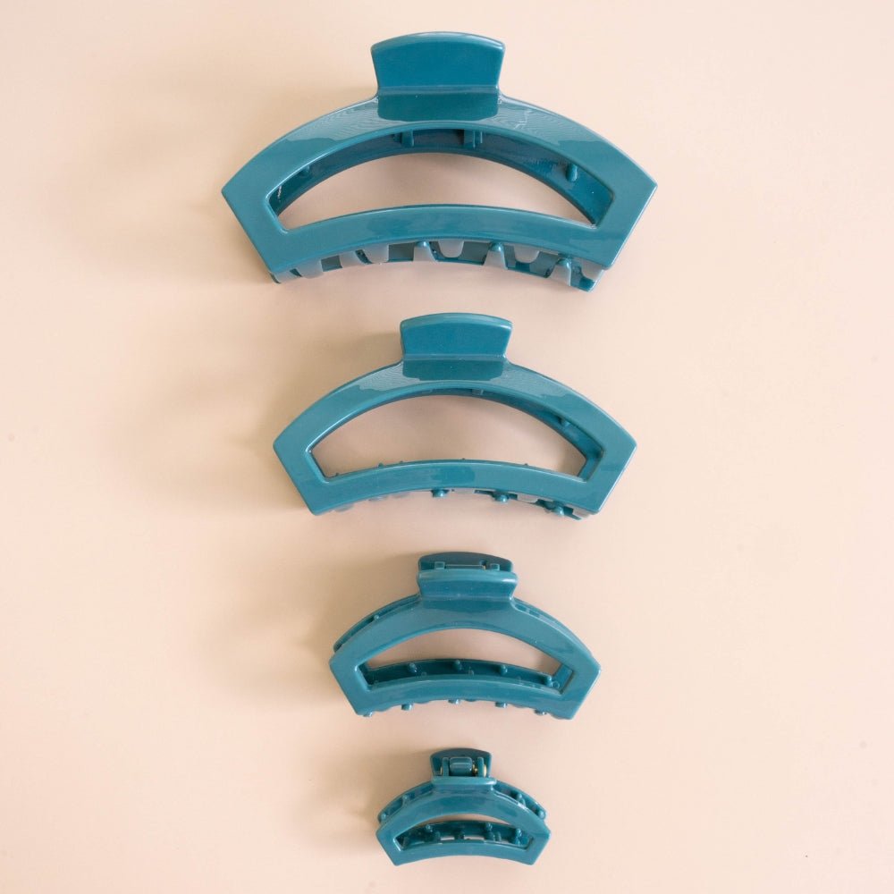 TELETIES Open Teal With It Large Hair Clip