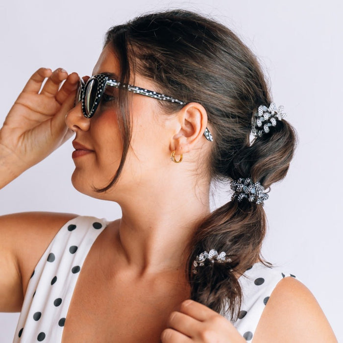 TELETIES Polka Dot Party Large Hair Ties