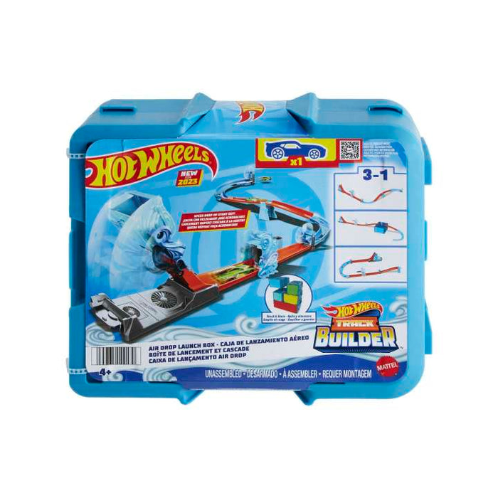 Hot Wheels Track Set, Blue Deluxe Track Builder Pack