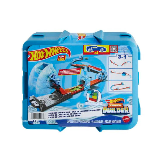 Hot Wheels Track Set, Blue Deluxe Track Builder Pack