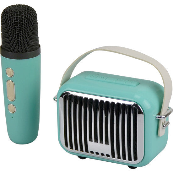 Pocket Karaoke-Microphone & Speaker Combo: Teal