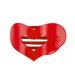TELETIES Red Heart Medium Flat Hair Clip