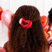 TELETIES Red Heart Medium Flat Hair Clip