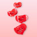 TELETIES Red Heart Medium Flat Hair Clip