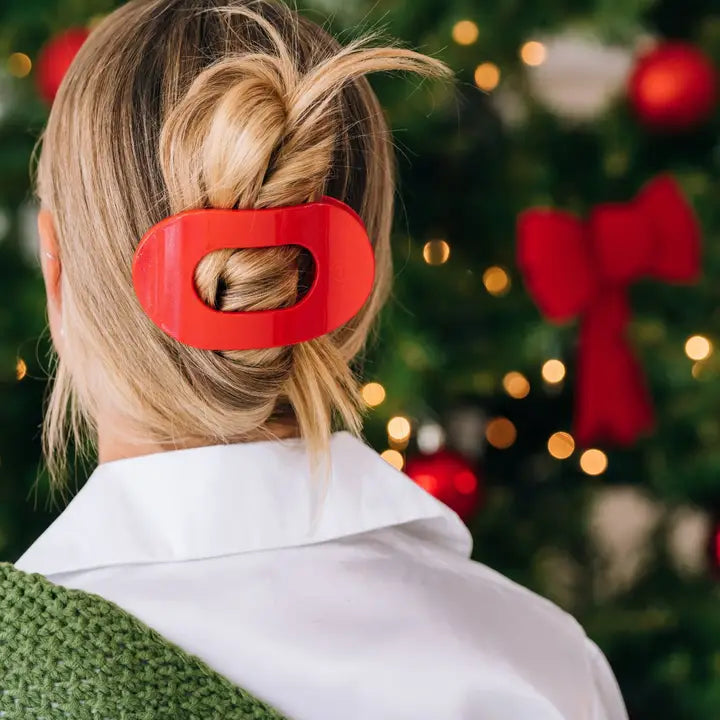 Rudolph Red Medium Flat Hair Clip