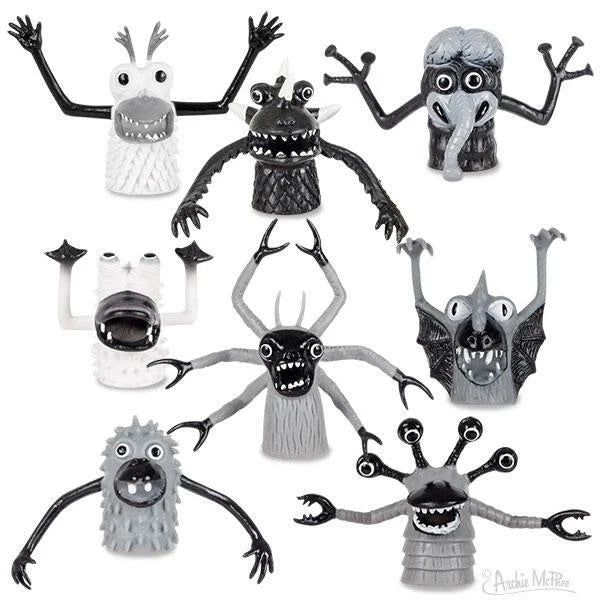 Black and White Monster Finger Puppets