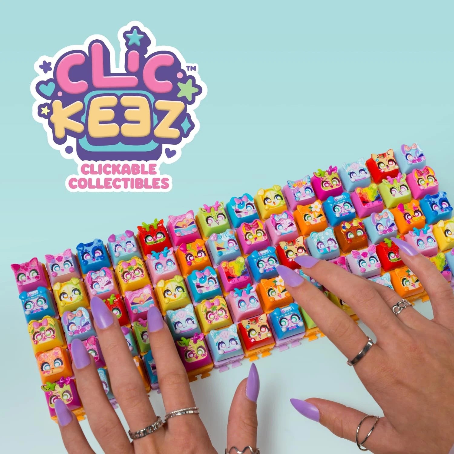 Clickeez Series 2 5 Pack Collectible Keyboard Key Fidget Toy