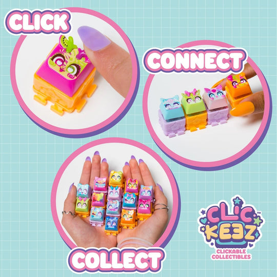 Clickeez Series 2 5 Pack Collectible Keyboard Key Fidget Toy