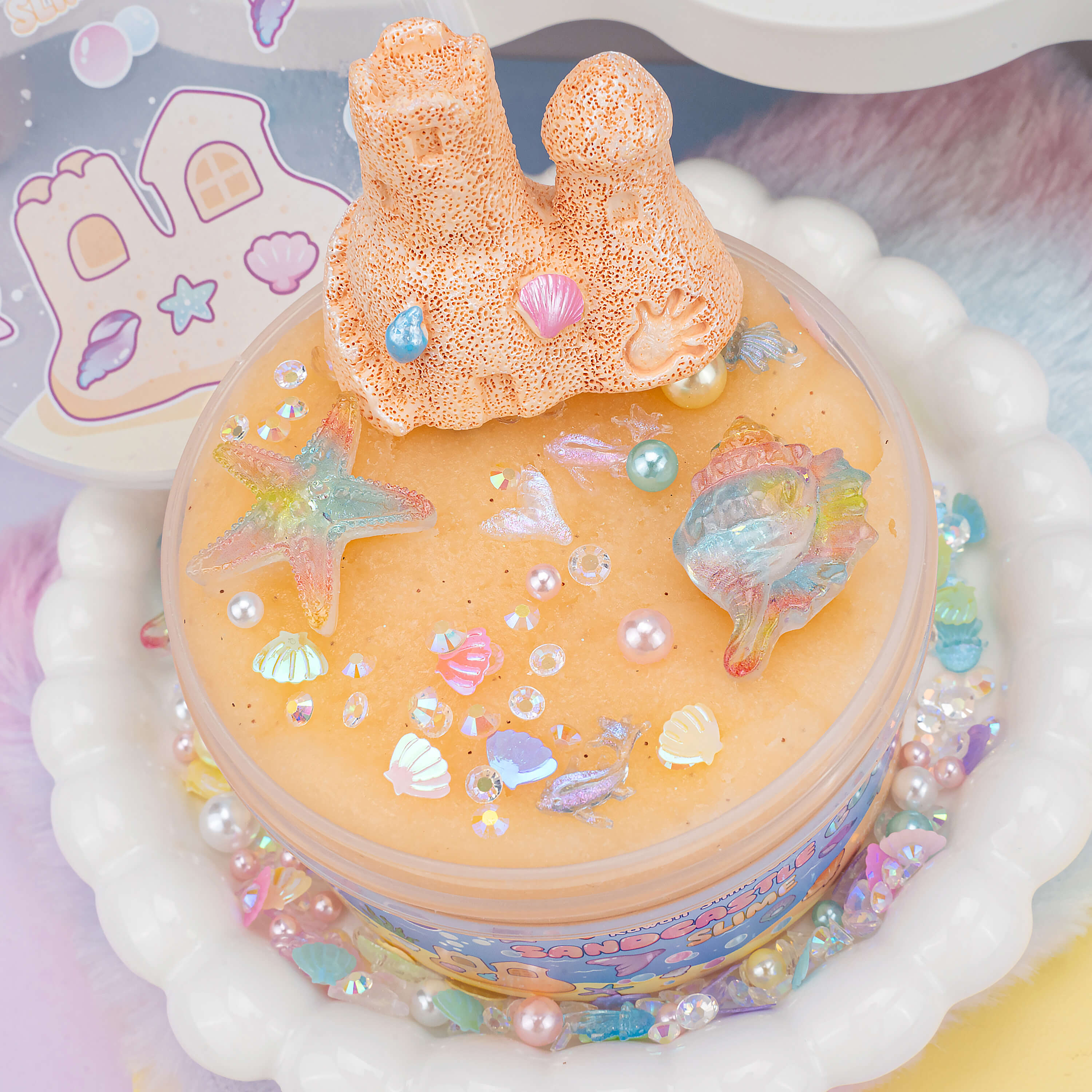 Kawaii Slime Company Sandcastle Cove Signature Dome Slime 10 oz