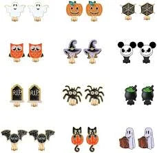 HALLOWEEN STICK ON EARRINGS