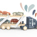 Speedy Monkey SP1013 Wooden Car Transporter Truck Toy