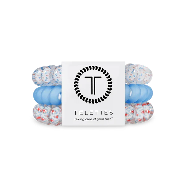 Teleties Sweet Liberty Large Hair Ties Waterproof No-Crease