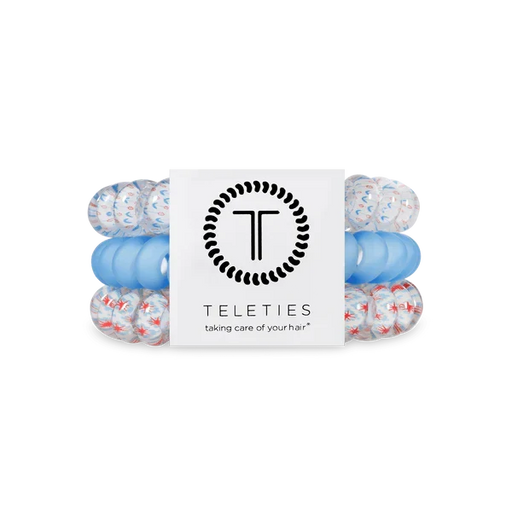 Teleties Sweet Liberty Large Hair Ties Waterproof No-Crease