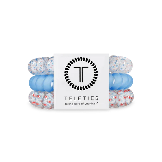 Teleties Sweet Liberty Large Hair Ties Waterproof No-Crease
