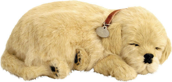 Perfect Petzzz Golden Retriever Interactive Stuffed Dog - Lifelike Breathing Companion Pet
