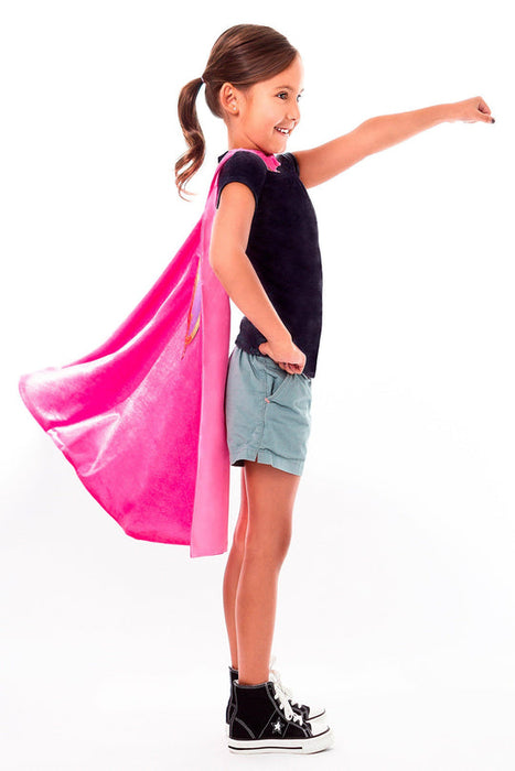 Pink Hero Cape & Mask Costume Set