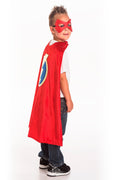 Red Hero Cape and Mask Costume Set