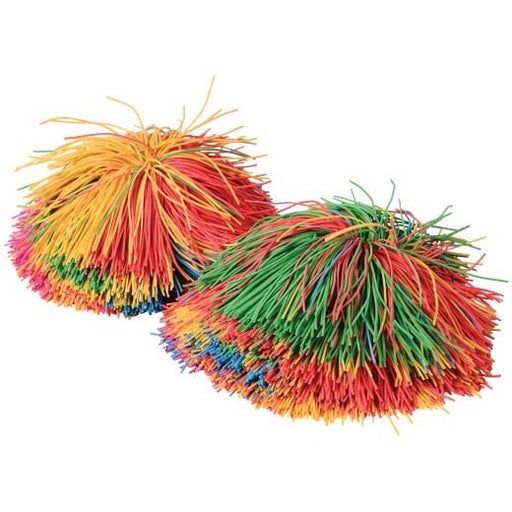 Sensory Pom Pom Ball 4-Inch Rubber Toy 18-Piece Set